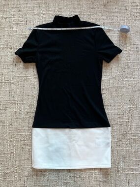 Classic Black Short-Sleeve Mock Neck Top